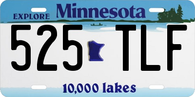 MN license plate 525TLF