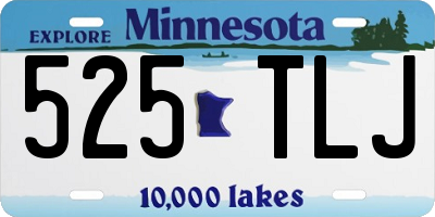MN license plate 525TLJ