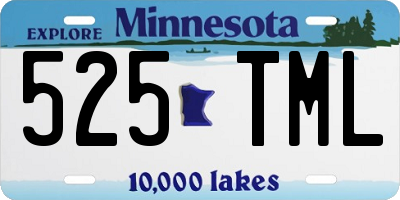 MN license plate 525TML