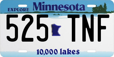 MN license plate 525TNF