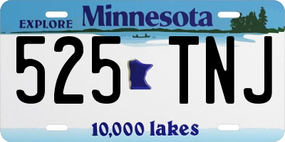 MN license plate 525TNJ
