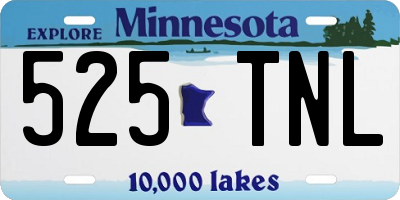 MN license plate 525TNL