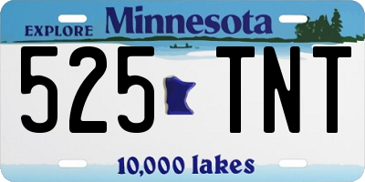 MN license plate 525TNT