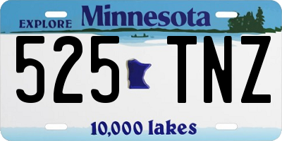 MN license plate 525TNZ
