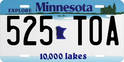 MN license plate 525TOA