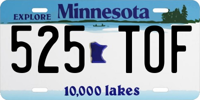 MN license plate 525TOF