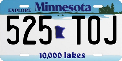 MN license plate 525TOJ