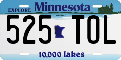 MN license plate 525TOL