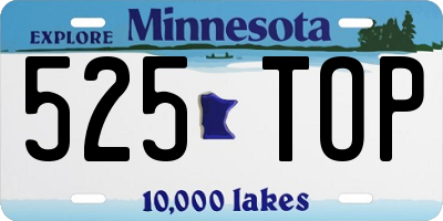 MN license plate 525TOP