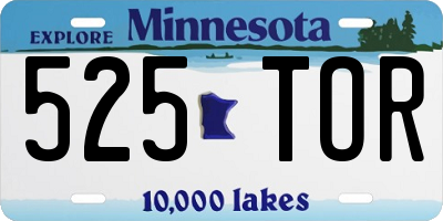 MN license plate 525TOR
