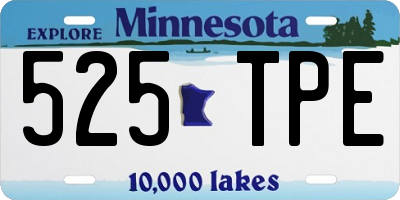 MN license plate 525TPE