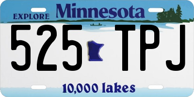 MN license plate 525TPJ