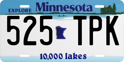 MN license plate 525TPK