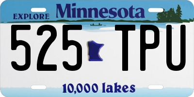 MN license plate 525TPU