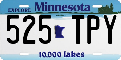 MN license plate 525TPY