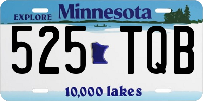 MN license plate 525TQB