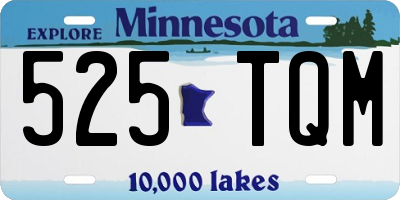 MN license plate 525TQM