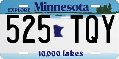 MN license plate 525TQY