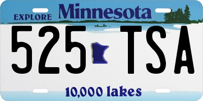 MN license plate 525TSA