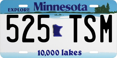 MN license plate 525TSM