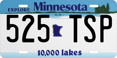 MN license plate 525TSP