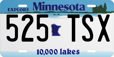 MN license plate 525TSX