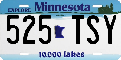 MN license plate 525TSY