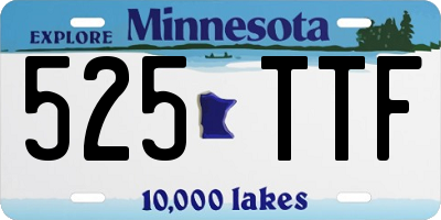 MN license plate 525TTF