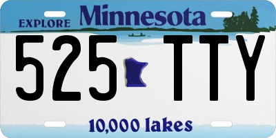 MN license plate 525TTY