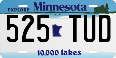 MN license plate 525TUD