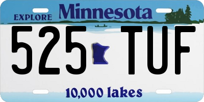 MN license plate 525TUF