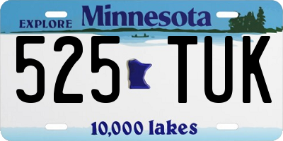MN license plate 525TUK