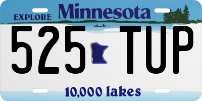 MN license plate 525TUP
