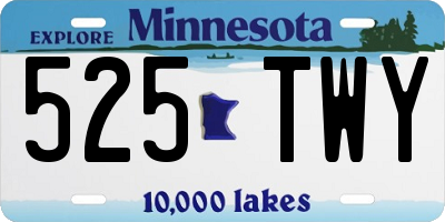 MN license plate 525TWY