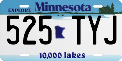 MN license plate 525TYJ