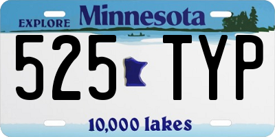 MN license plate 525TYP