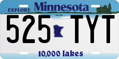 MN license plate 525TYT
