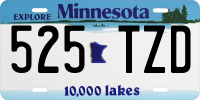MN license plate 525TZD