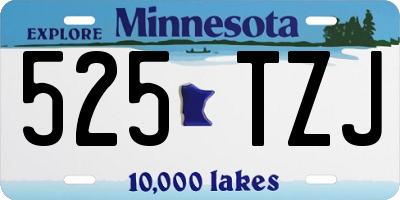 MN license plate 525TZJ