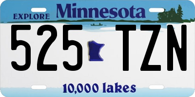 MN license plate 525TZN