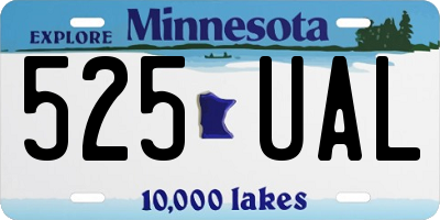 MN license plate 525UAL