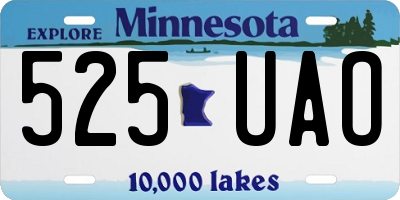 MN license plate 525UAO