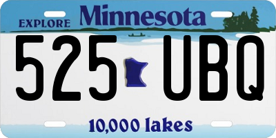 MN license plate 525UBQ
