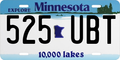 MN license plate 525UBT