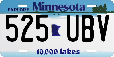 MN license plate 525UBV