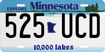 MN license plate 525UCD