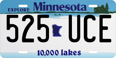 MN license plate 525UCE