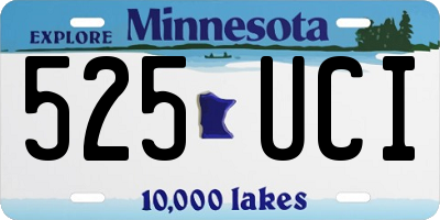 MN license plate 525UCI