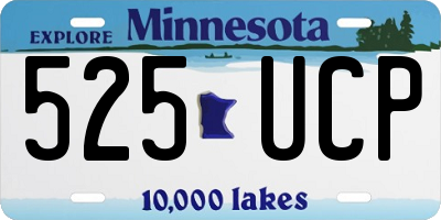 MN license plate 525UCP