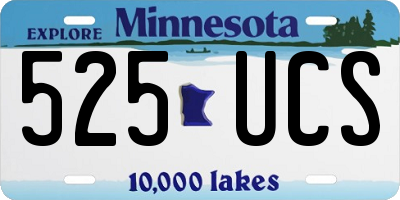 MN license plate 525UCS